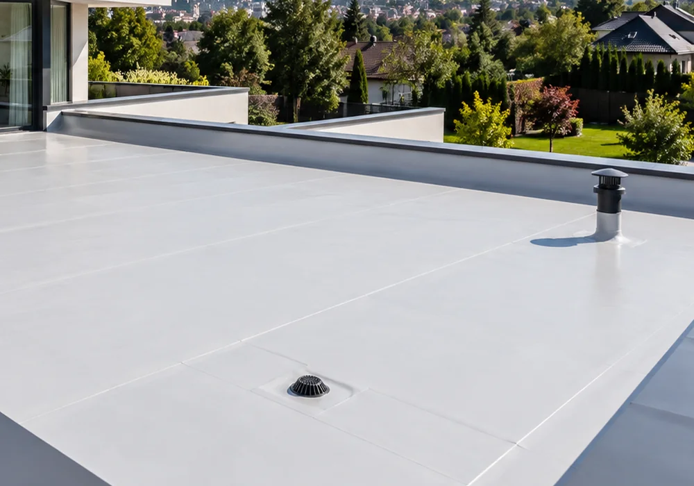 PVC flat roof detail